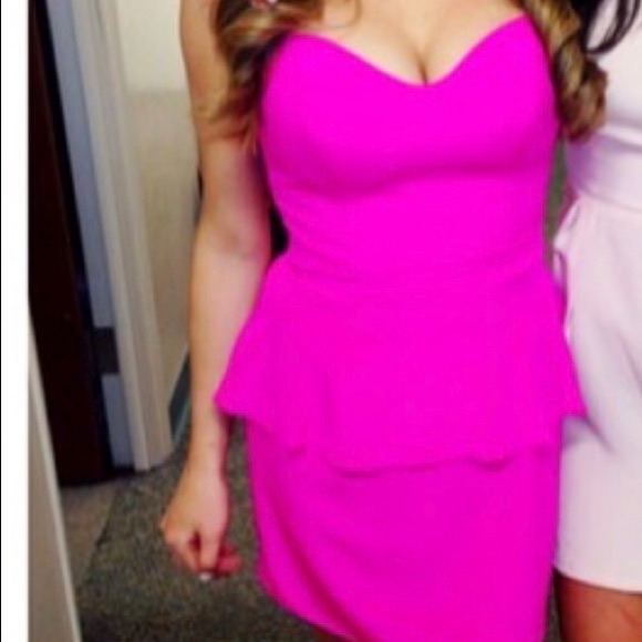 Hot pink peplum Naven dress size 6 - Picture 6 of 6